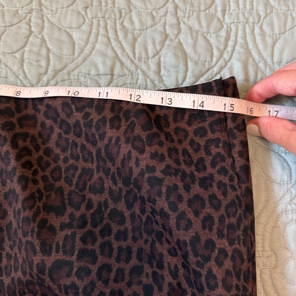 NWT Liverpool “Bia” Knit Brown Leopard Pencil Skirt Size 10 - Picture 9 of 11